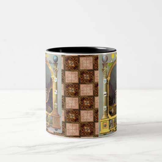 De Masonic Chart Tweekleurige Koffiemok (Center)