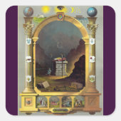 De Masonic Chart Vierkante Sticker (Voorkant)