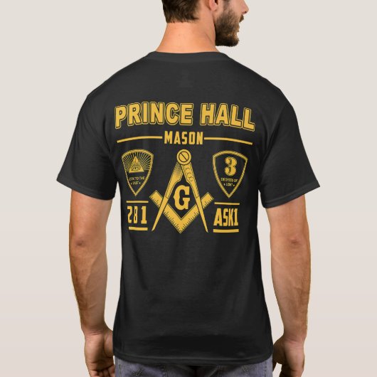 De Masonic Store Freemason PRINCE HALL Kerstmis T-shirt (Achterkant)