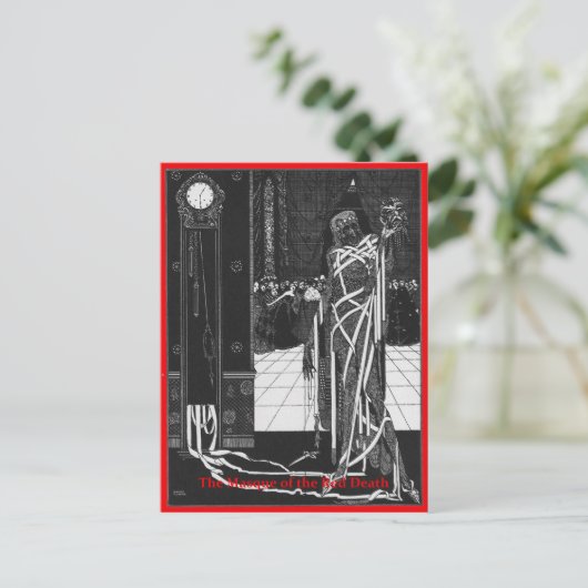 De Masque van de Rode Dood Briefkaart (Staand voorkant)