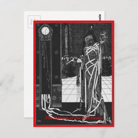De Masque van de Rode Dood Briefkaart (Voorkant / Achterkant)