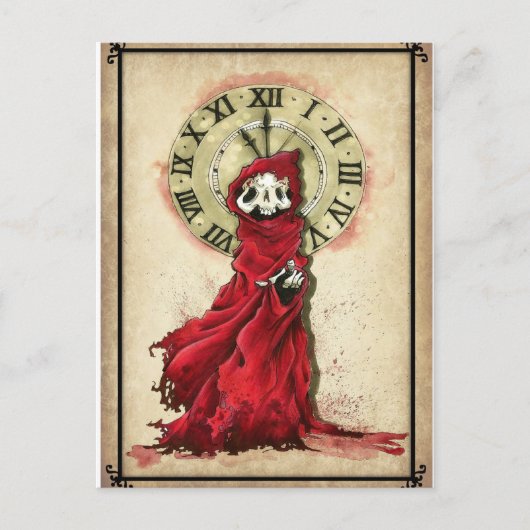 De Masque van de Rode Dood, Edgar Allan Poe Briefkaart (Voorkant)