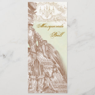 De Masquerade Ball, Menu blauwgroen en goud