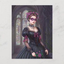 De Masquerade Victoriaans Briefkaart