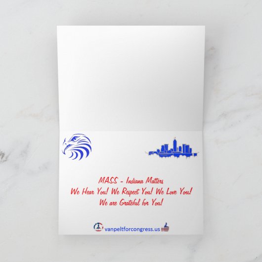 De MASSA dankt u kaardt Bedankkaart (Binnen)