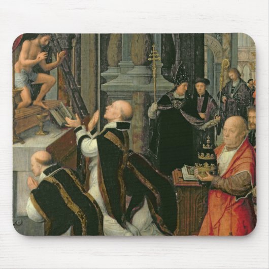 De massa van St. Gregory (olie op doek) Muismat (Voorkant)