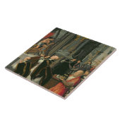 De massa van St. Gregory (olie op doek) Tegeltje (Zijkant)