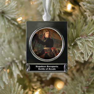 De massabijeenkomst van Napoleon Bonaparte tijdens Verzilverd Banner Ornament