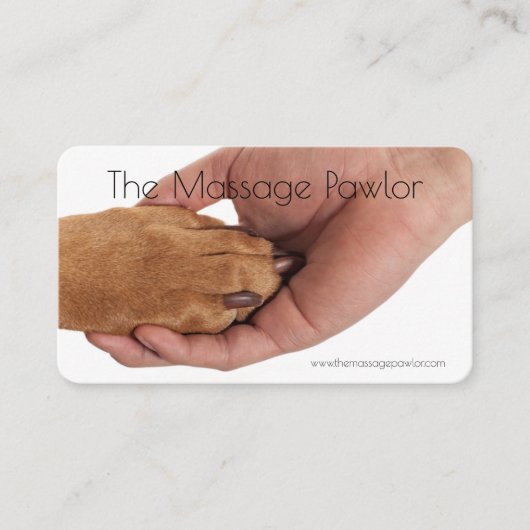 De Massage Pawlor Visitekaartjes (Voorkant)