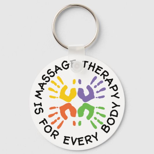 De massagetherapie is voor elke lichaamsSleutelhan Sleutelhanger (Voorkant)