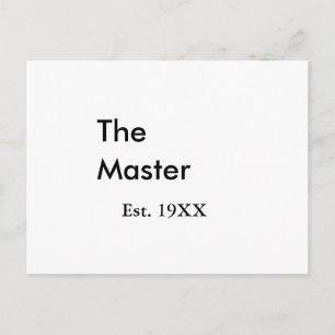 De Master baas naam est jaar datum man koning tite Briefkaart