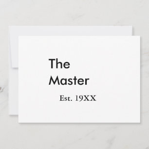 De Master baas naam est jaar datum man koning tite Kaart