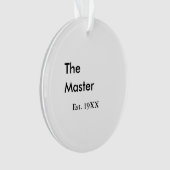 De Master baas naam est jaar datum man koning tite Ornament (voorkant)