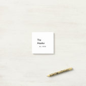De Master baas naam est jaar datum man koning tite Post-it® Notes (Op bureau)