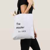 De Master baas naam est jaar datum man koning tite Tote Bag (Dichtbij)