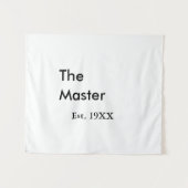 De Master baas naam est jaar datum man koning tite Wandkleed (Voorkant (horizontaal))