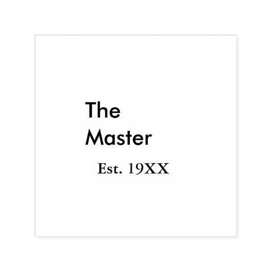 De Master baas naam est jaar datum man koning tite Zelfinktende Stempel (Design)