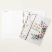 De Master Plan | Luxe Marmer & Bloem Huwelijk Planner (Display)