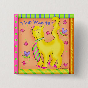 De Master Square Button Badge