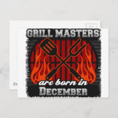 De masters van de Grill zijn geboren in december B Briefkaart (Voorkant / Achterkant)