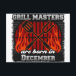 De masters van de Grill zijn geboren in december B Briefkaart<br><div class="desc">De masters van de Grill zijn geboren in december BBQ.</div>