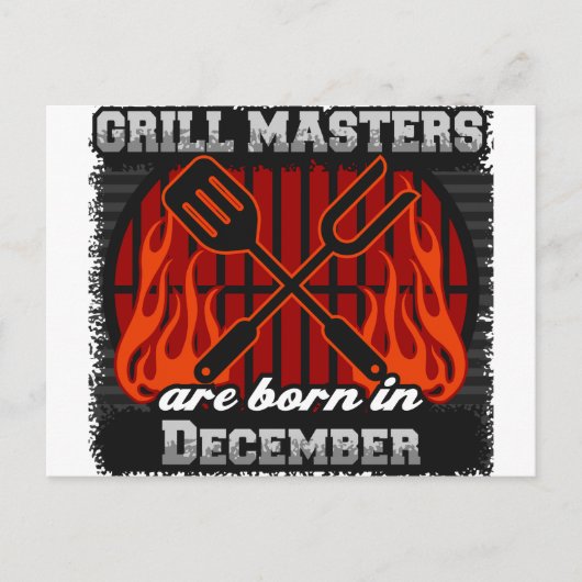 De masters van de Grill zijn geboren in december B Briefkaart (Voorkant)