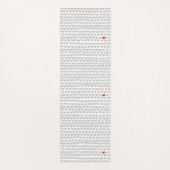 De Mat van de yoga - het Grijze Rode Hart van (Voorkant)