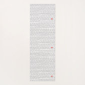 De Mat van de yoga - het Grijze Rode Hart van (Achterkant)