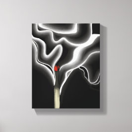 De Match | Hedendaagse Rook Moderne Schilderij Canvas Afdruk