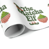 De Matcha Elf Grappige Kerst Matcha Drank Liefhebb Cadeaupapier (Rol Hoek)