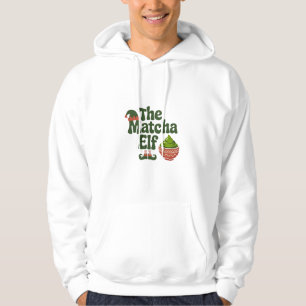 De Matcha Elf Grappige Kerst Matcha Drank Liefhebb Hoodie