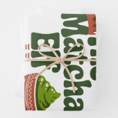 De Matcha Elf Grappige Kerst Matcha Drank Liefhebb Inpakpapier Vel (In situ)