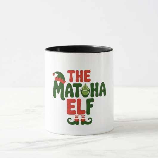 De Matcha Elf Grappige Kerst Matcha Drank Mok (Midden)