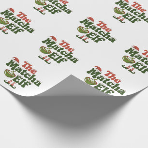 De Matcha Elf Magische Kerst Drink Cadeaupapier