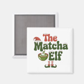 De Matcha Elf Magische Kerst Drink Magneet (Voorkant / Achterkant)