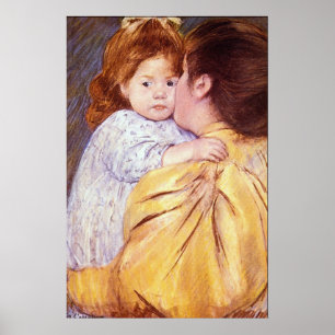 De maternale kus van Mary Stevenson Cassatt Poster