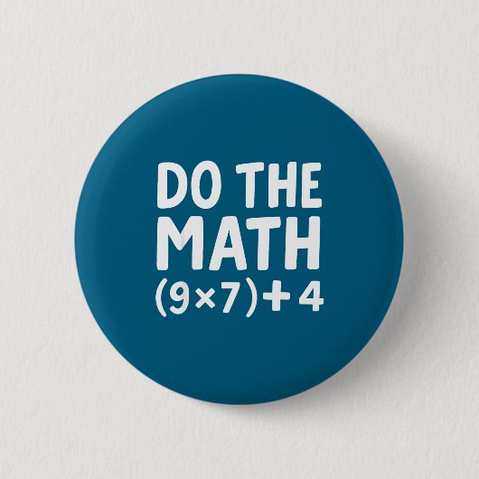 De Math 67 Meme Six Seven Ronde Button 5,7 Cm (Voorkant)