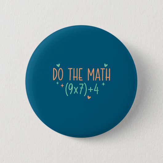 De Math 67 Meme Zes Zeven Ronde Button 5,7 Cm (Voorkant)