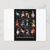 De matige kalender van het Man Centervouw Briefkaart (Voorkant)