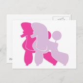 De matrijs pinken Pudel Briefkaart (Voorkant / Achterkant)