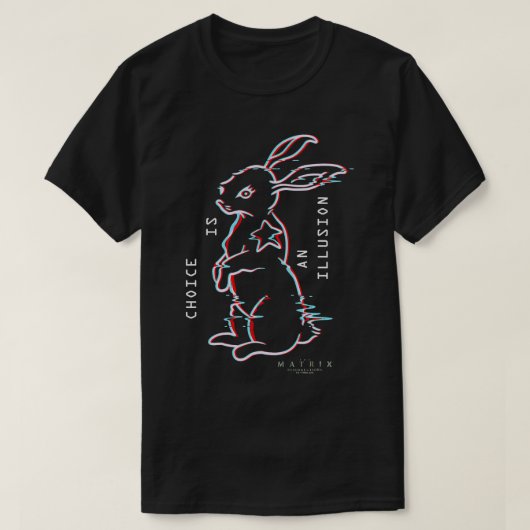 De Matrix Resurrections White Rabbit 3D Logo T-Sh T-shirt (Design voorkant)