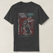De Matrix White Rabbit Glitch T-shirt (Design voorkant)