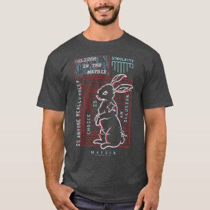 De Matrix White Rabbit Glitch T-shirt