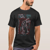 De Matrix White Rabbit Glitch T-shirt (Voorkant)