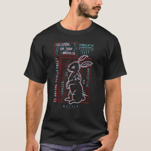 De Matrix White Rabbit Glitch T-shirt