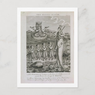 De Matsya Avatar, of de Eerste Incarnatie van Vis Briefkaart