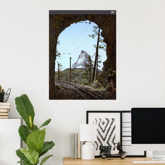 De Matterhorn in de Zwitserse Alpen Poster (Thuiskantoor)