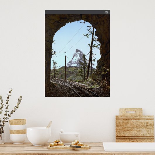 De Matterhorn in de Zwitserse Alpen Poster (Keuken)