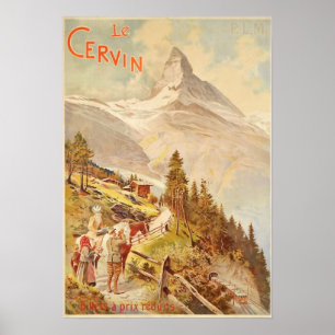 De Matterhorn Le Cervin Vintage Poster