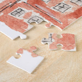 De Matterhorn Swiss Alps Waterverf Jigzaag Puzzle Legpuzzel (Zijkant)